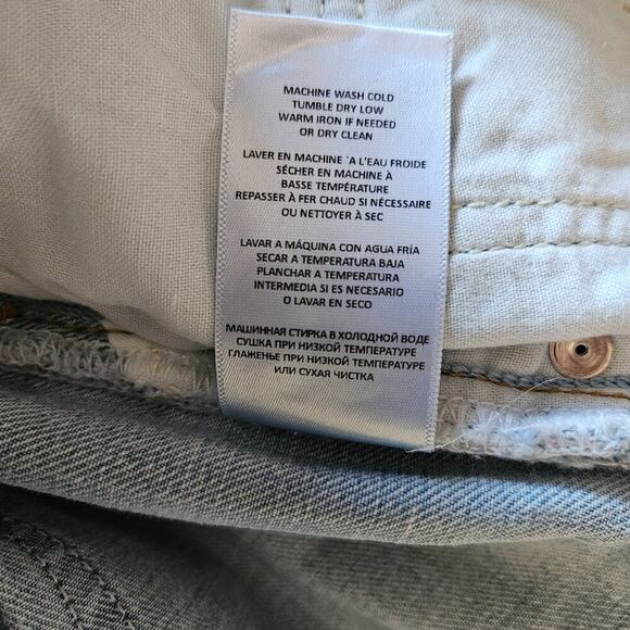 RE/DONE Originals 70's Stove Pipe Jeans Destroyed Surf Blue - sz 27 - NWT - Picture 8 of 11